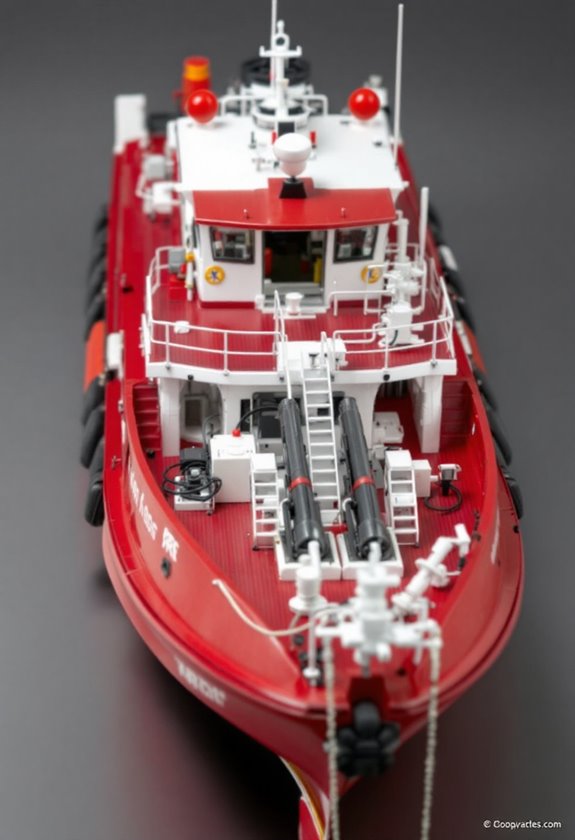 firefighting model boat replica