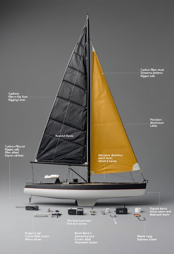 key components of sailboats
